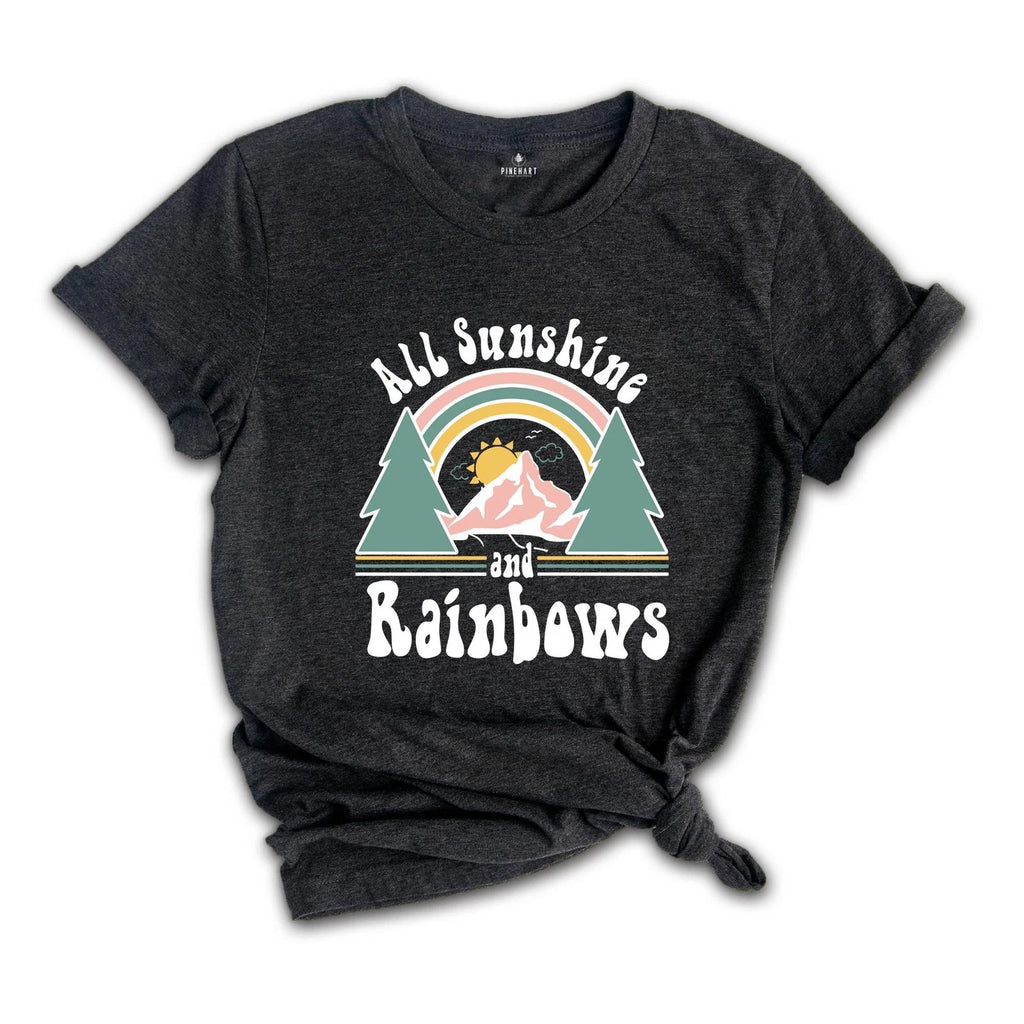 All Sunshine and Rainbows T-Shirt, Retro Sunshine Shirt, You Are My Sunshine, Ca
