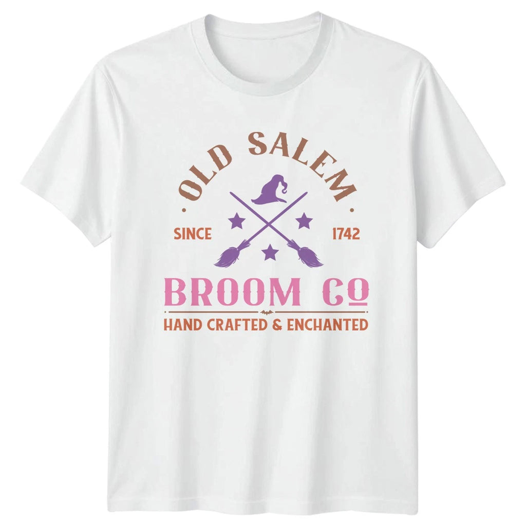 Old Salem Broom Co 1742 Hand Crafted Enchanted Vintage Mens Womens Graphic Tee