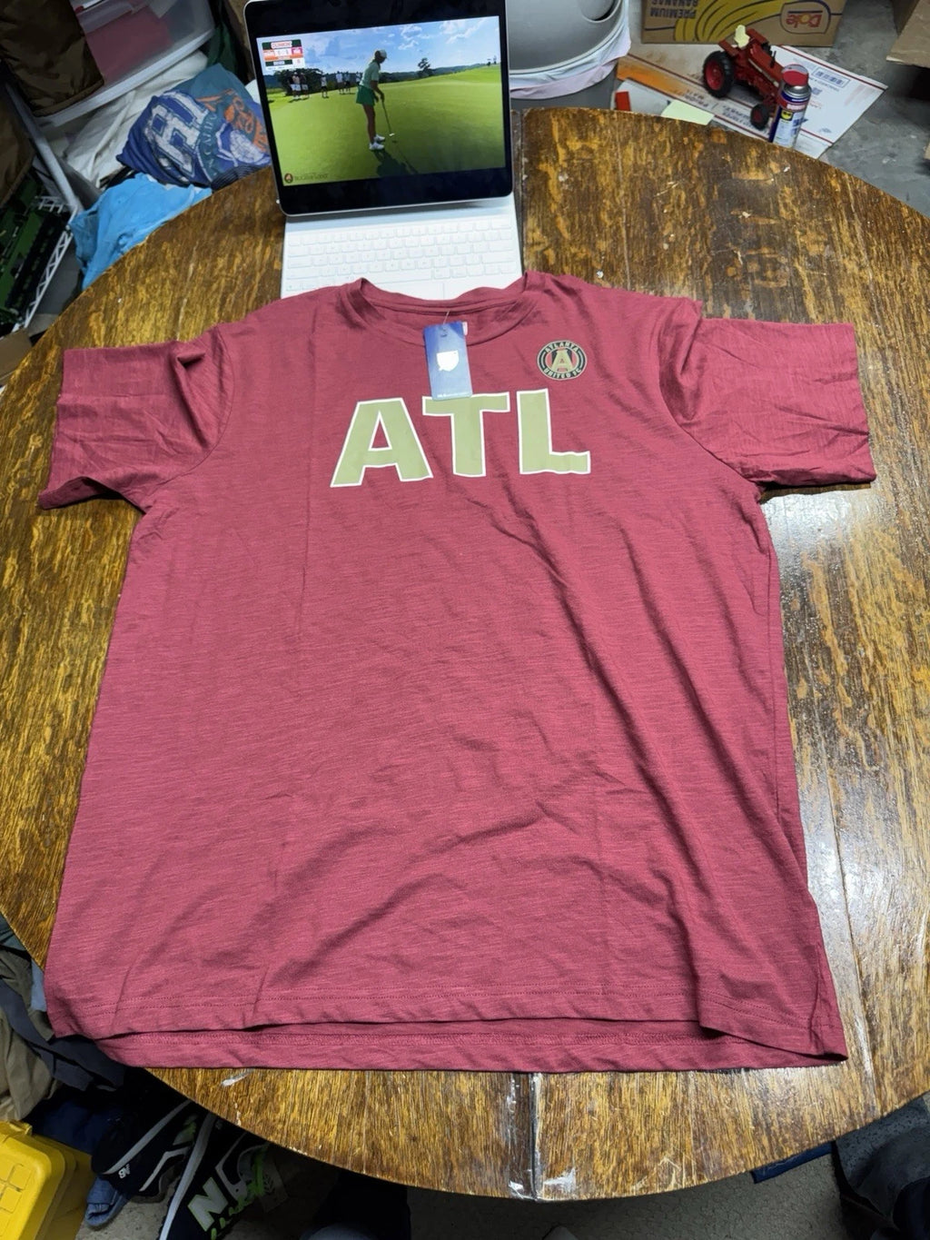 Atlanta United FC MLS TShirt Adult 2XL  Maroon Gold ATL Soccer Jersey Top New