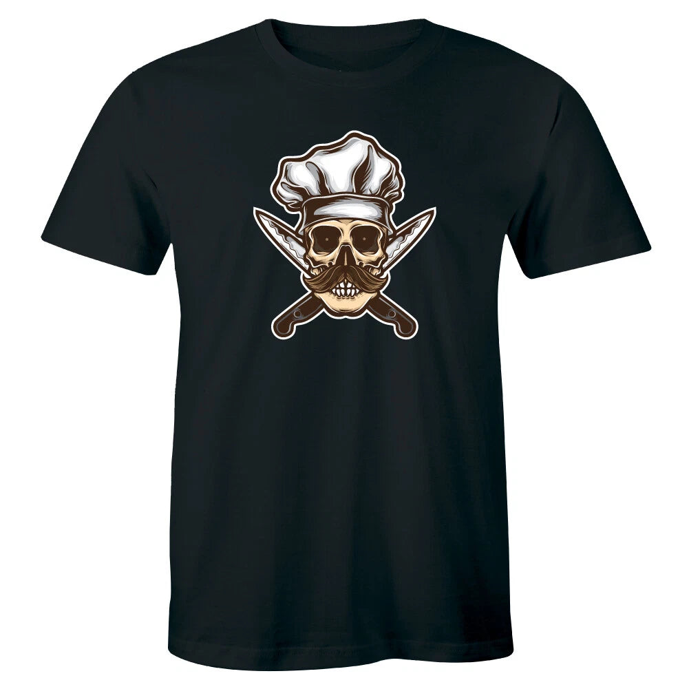 Chef Skull Funny Humor Graphic Men's T-shirt