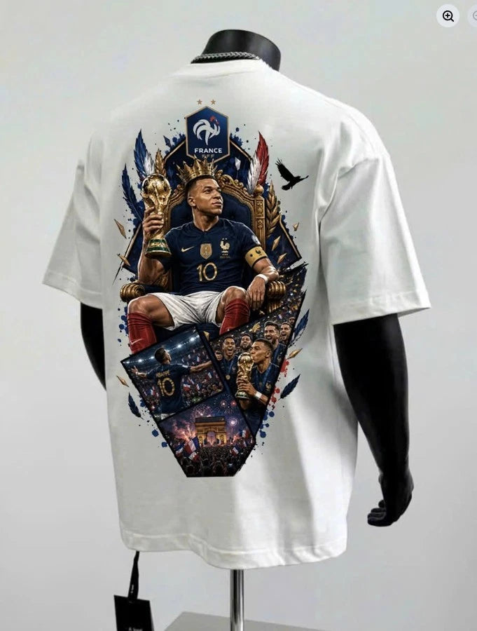 Kylian Mbappe France Soccer Graphic T-Shirt Football Fan Unisex Tee