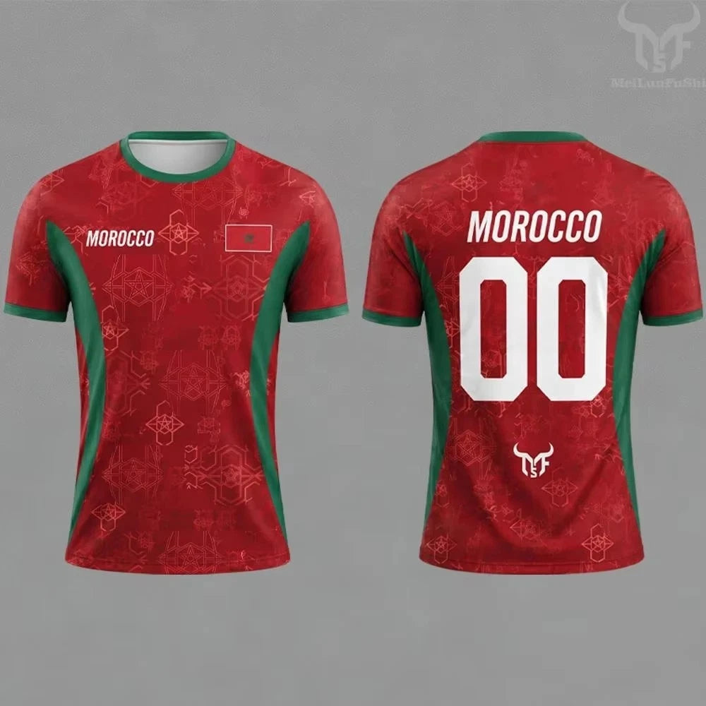 Morocco Football Shirt 2026 World Cup Team Shirts Polyester T-Shirts