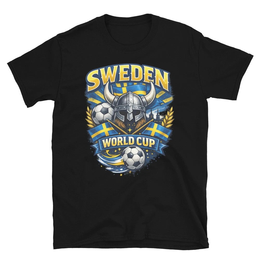 Sweden Nordic Pride World Cup Football Fan T-Shirt – Blue & Yellow