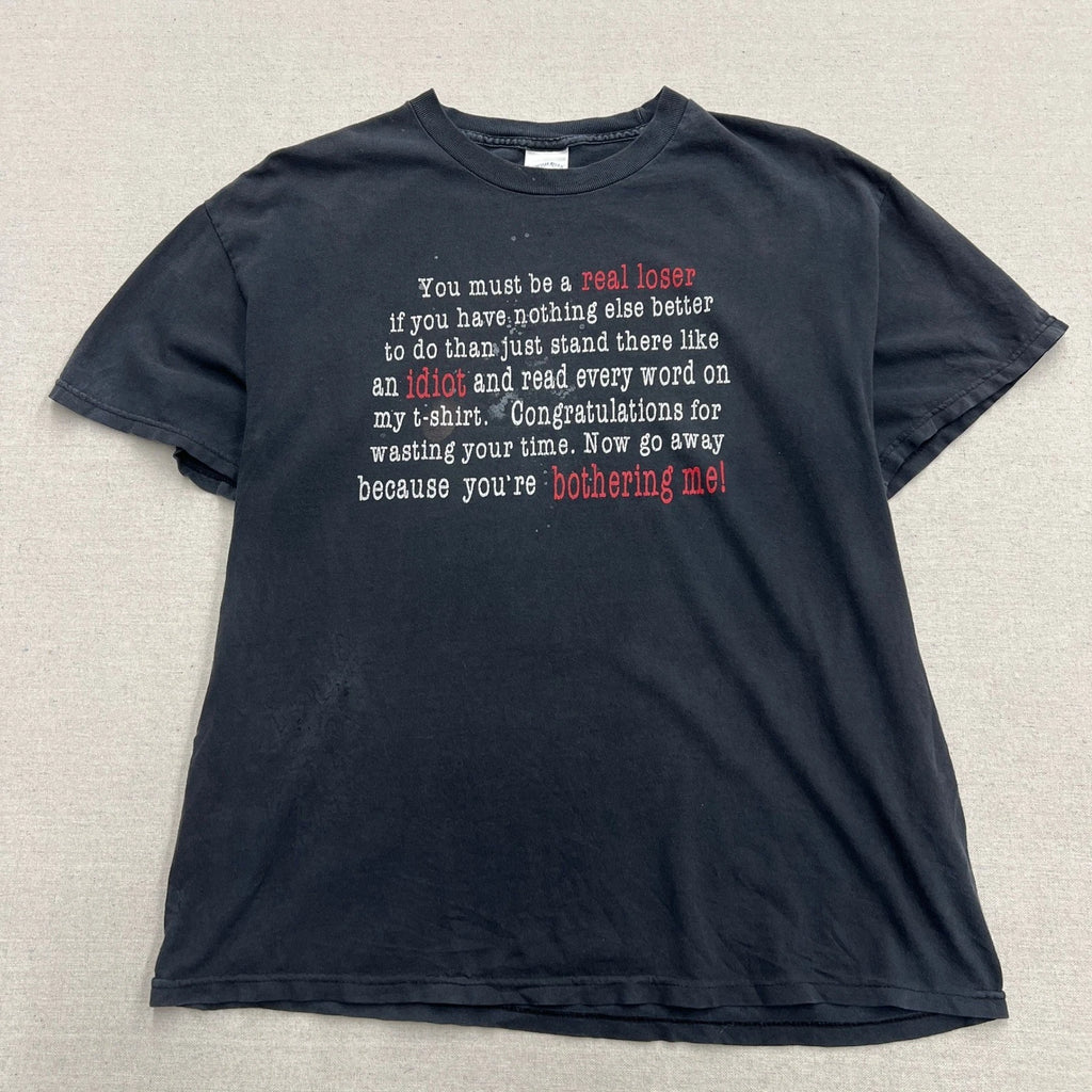 Funny Graphic T Shirt Mens Large Black Sarcastic Novelty Quote Humor Tee