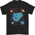 Kawaii Axolotl in Space Mens T-Shirt 100% Cotton