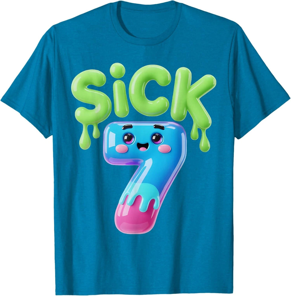 Sick Seven Meme Six Seven Funny Wordplay Design Unisex T-Shirt