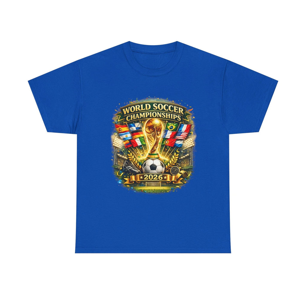 World Soccer Championships 2026 Tee | Soccer Trophy, Flags