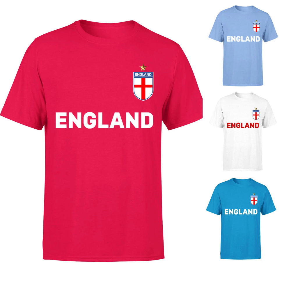 England Football Mens T Shirt Soccer Training Sports Tee Top#2