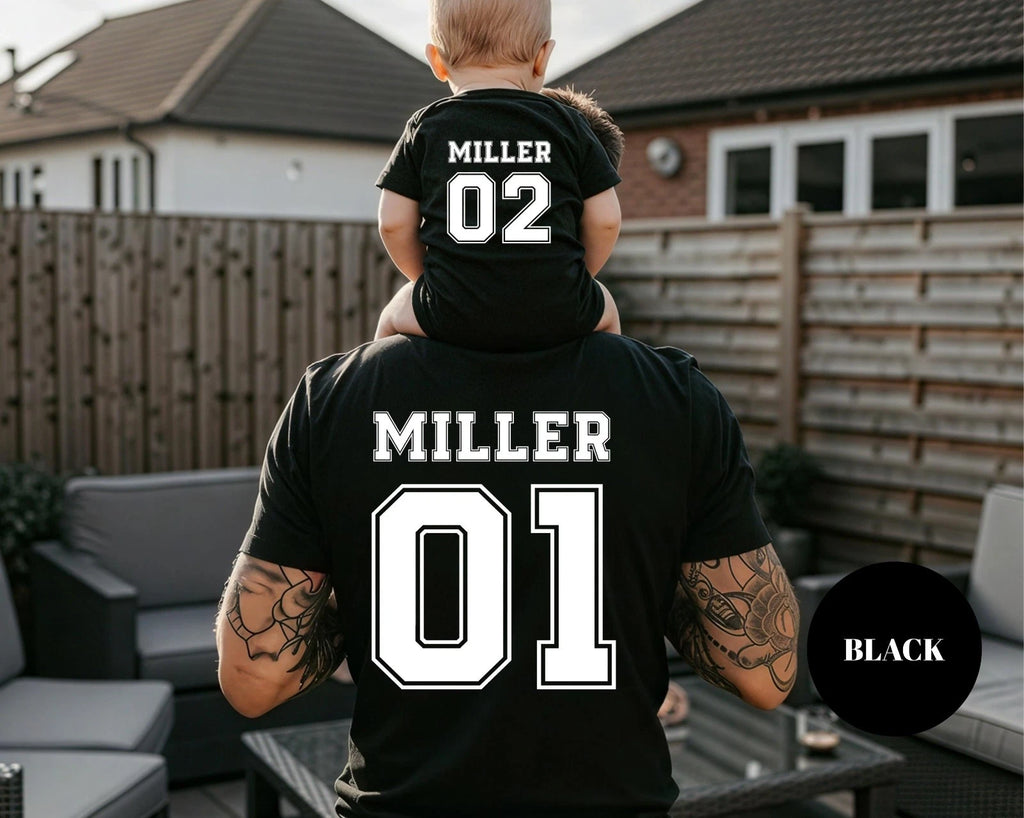 Custom Dad and Baby Jersey Shirts - Matching Father Son Outfits