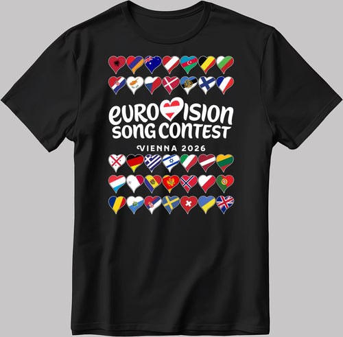 All Eurovision Song Contest  Vienna, Austria 2026 Men/ Women T Shirt BB26-35