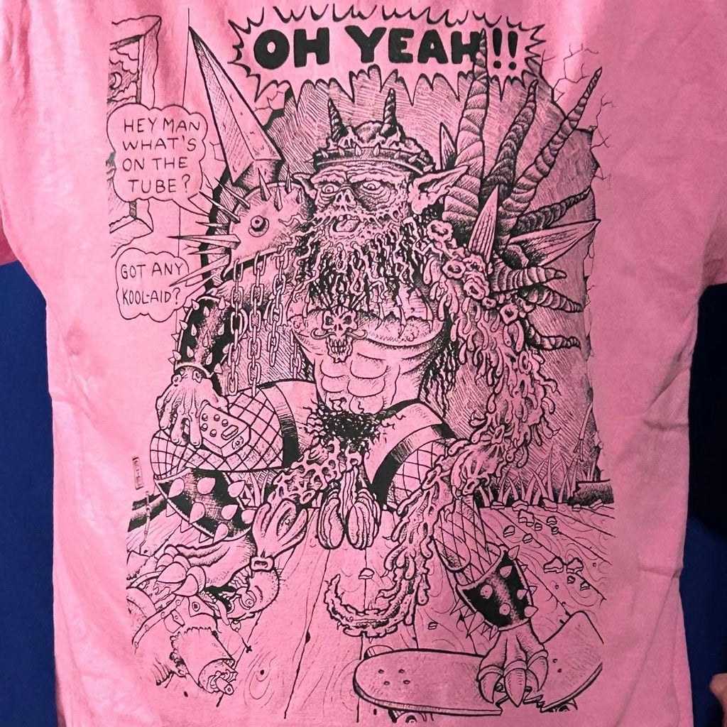 "OH YEAH! Oderus" T-SHIRT GWAR Dave Brockie Metal punk rock thrash Kool-Aid Man