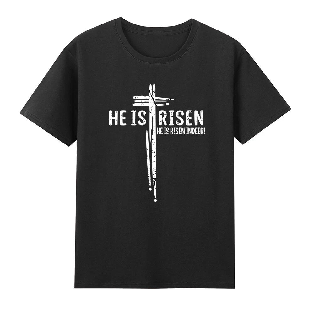 Jesus He Is Risen Indeed Religious Faith Christian T-Shirt