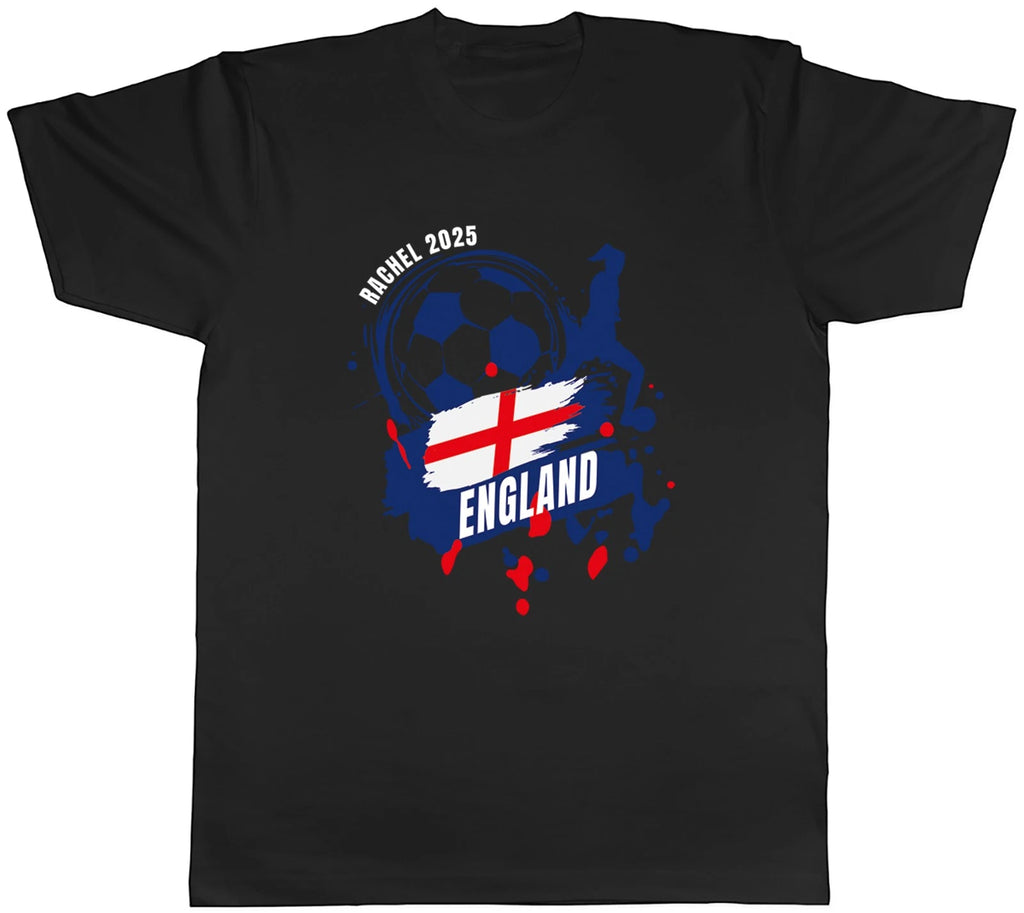 Personalised England Football Supporter Fan 2025 Mens T-Shirt Tee Gift Top