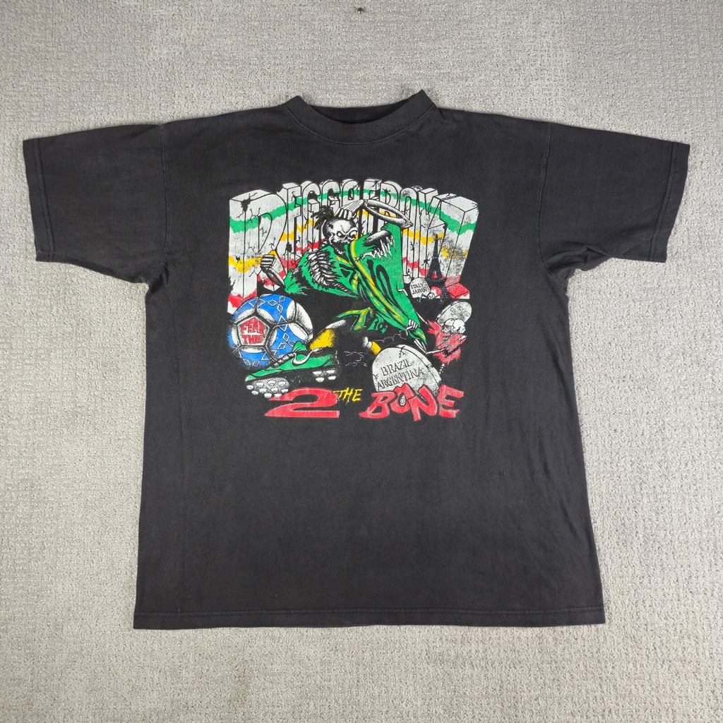 Vintage Rare Reggae Boyz Soccer Paris World Cup 98 T Shirt Mens XL Black Skull