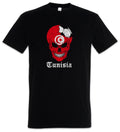 Tunisia Football Skull I T-Shirt tunisian Soccer Flag Banner World Championship