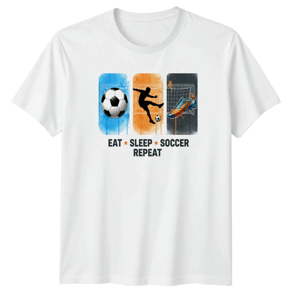 Eat Sleep Soccer Repeat Mens T-Shirt Soccer Training Soccer Birthday Gift