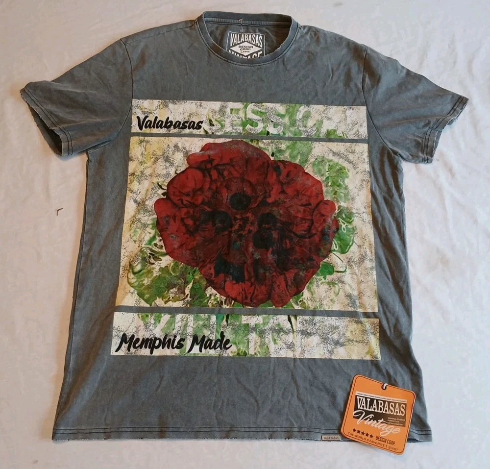New Valabasas Men's Graphic Designer T-Shirt - Memphis Made Large $70 Retail