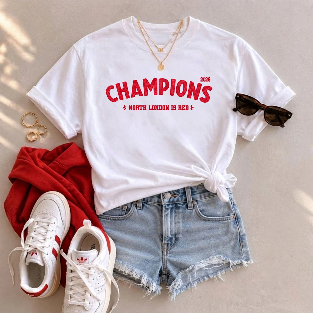 North London is Red 2026 Champions T-Shirt - Football Fan Game Day Support Tee