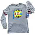 Ted Lasso Shirt Gray Long Sleeve Crew Neck Diamond Dogs Soccer Size M S233