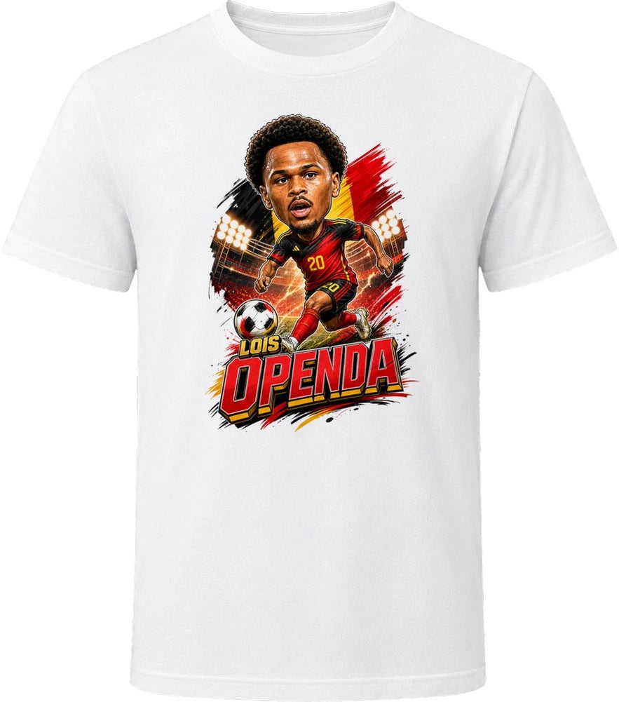 Lois Openda, Belgium Caricature Soccer 2026 T Shirt