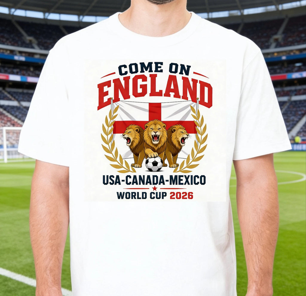 Come on England, World Cup 2026 t-shirt, Three Lions English Football Supporters