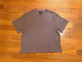 H&M Regular Fit Textured Knit Short Sleeve T-Shirt Brown Size XXL