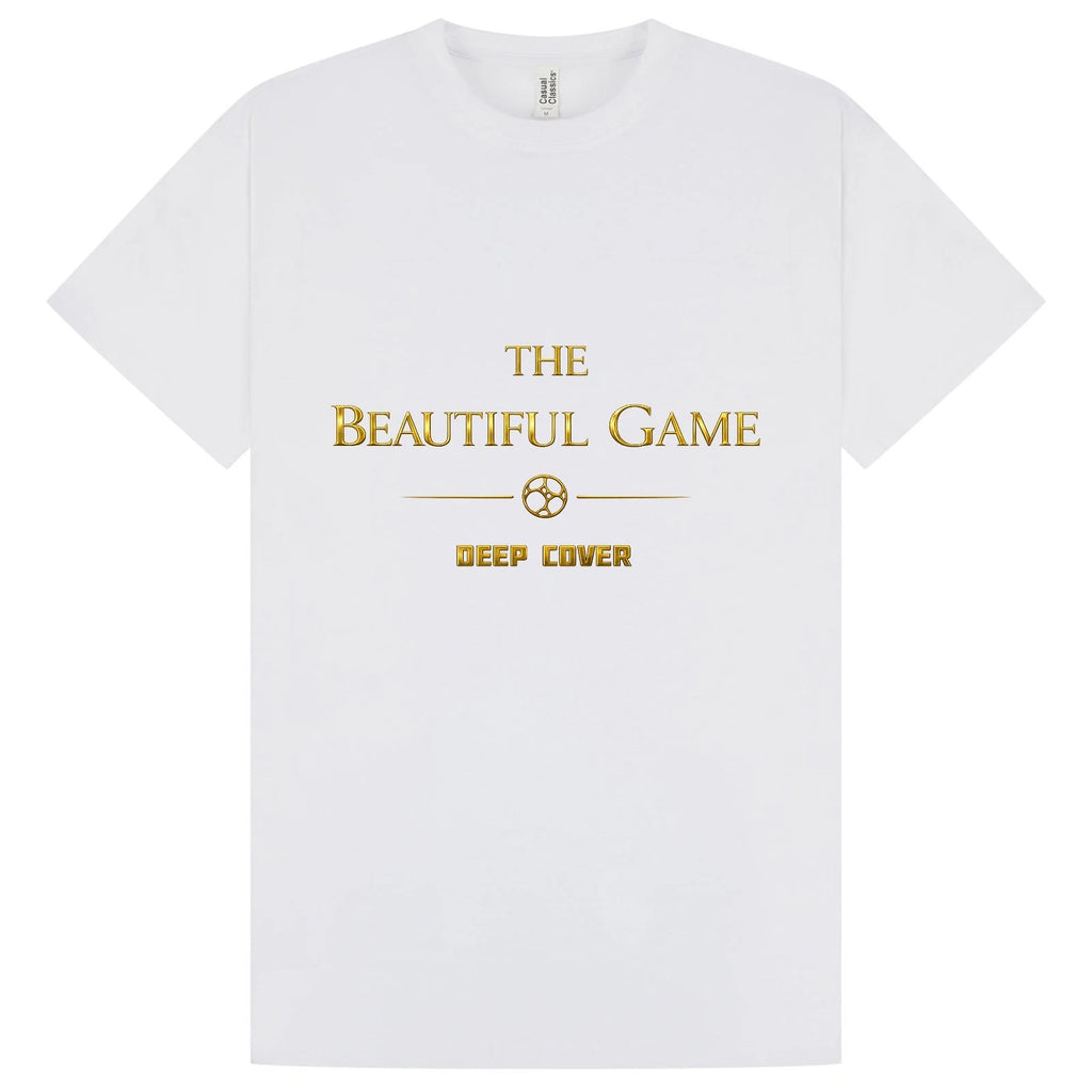 The Beautiful Game Cotton T-Shirt World Cup 26 in White & Gold XS to 5XL