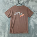 RED STRIPE BEER T SHIRT MENS LARGE BROWN JAMAICA PALM TREES