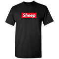 Sheep Box Logo - Funny Parody Trendy Ironic Urban Streetwear Novelty T Shirt