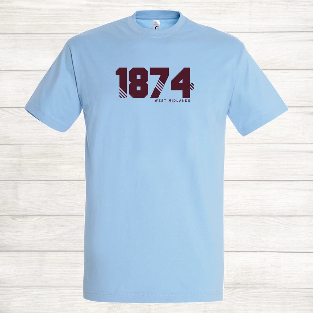 Aston Villa Football Shirt 1874 Retro Style T Shirt The Villans Up the Villa