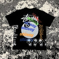 STUSSY TEST STRIKE PIGMENT DYED TEE IN BLACK - L STREETWEAR OUTDOOR NWT