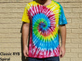 1960's classic hippie adult unisex tie-dye T-Shirts, colourful shirt