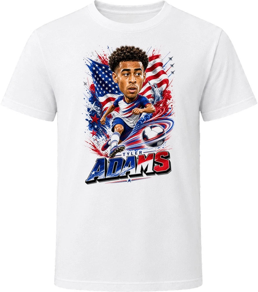 Tyler Adams United States Soccer Caricature 2026 World Cup T Shirt