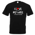 I Love my Wife Motorbike Design Mens Black Tshirt