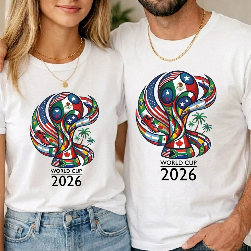 Football World Cup 2026 Trophy Unisex Kids T-Shirt Soccer Flag England Tee Gift