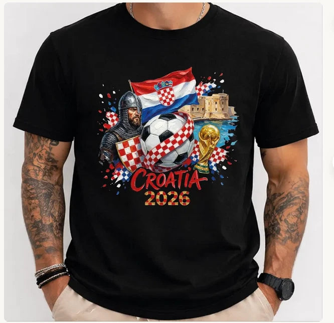 Croatia 2026 World Cup Shirt Soccer T Shirt Croatian Flag Football Tee Futbol