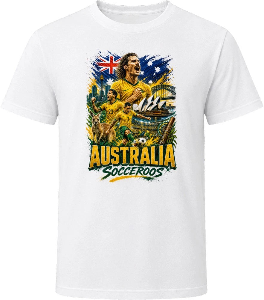 Australia Socceroos Soccer Football 2026 National Pride T Shirt