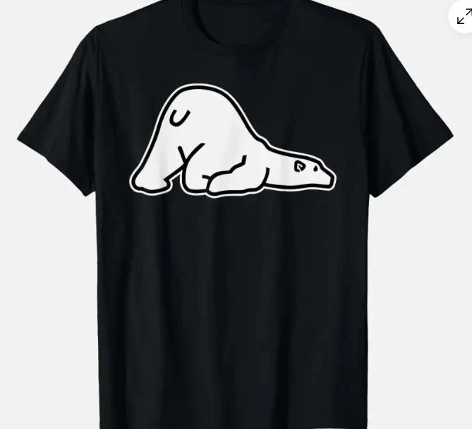 Sleepy Polar Bear Funny Lazy Bear Design Animal Lover Unisex T-Shirt