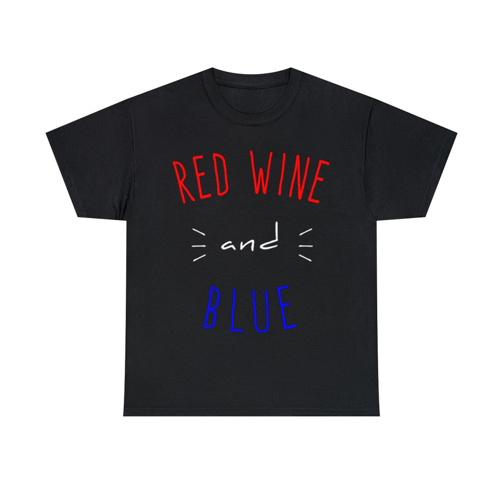Red Wine And Blue Graphic Tee Shirt, S-5XL