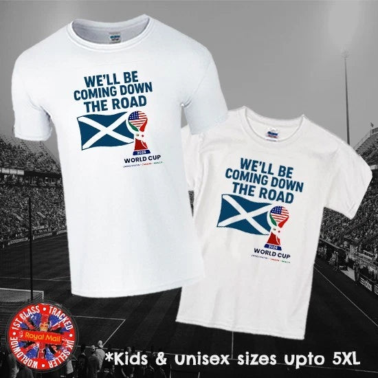 Scotland World Cup 2026 Football Fan T-shirt Mens Ladies Kids