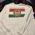 Vintage 90s Republic Of Hungary Long Sleeve Shirt White Men's XL Flag Soccer