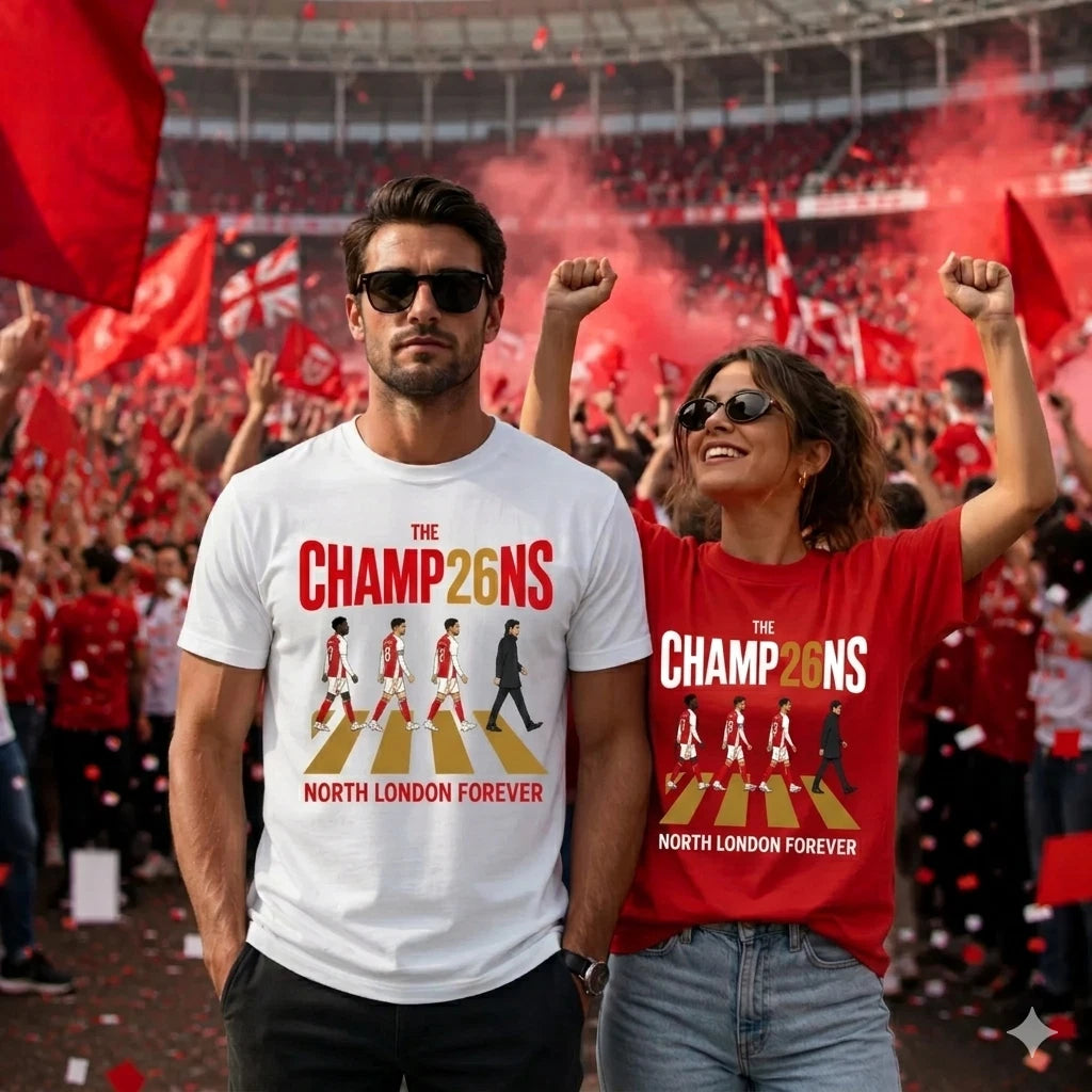 Unisex Premier League Champions 2026 Arsenal Fan Shirt North London Forever Tee
