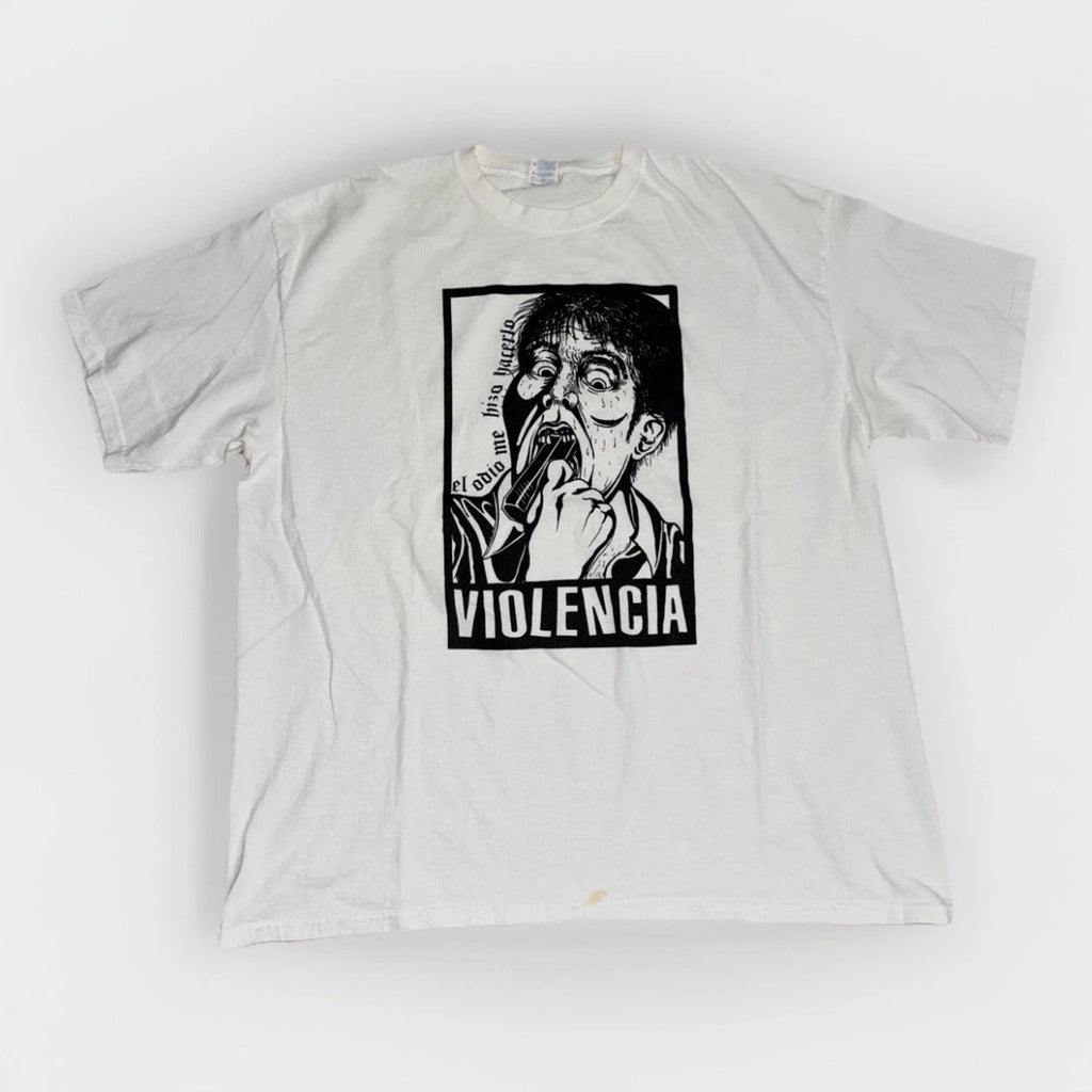Vintage Violencia Mexican Punk Graphic T-Shirt XXL 24x29 Band Tee Pop Art Grunge