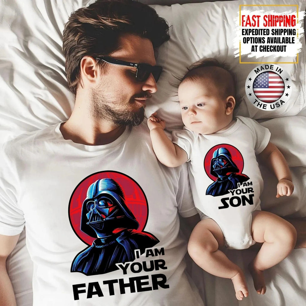 I Am Your Son and I Am Your Father Shirt, Matching Father Baby Gift,New Dad Gift
