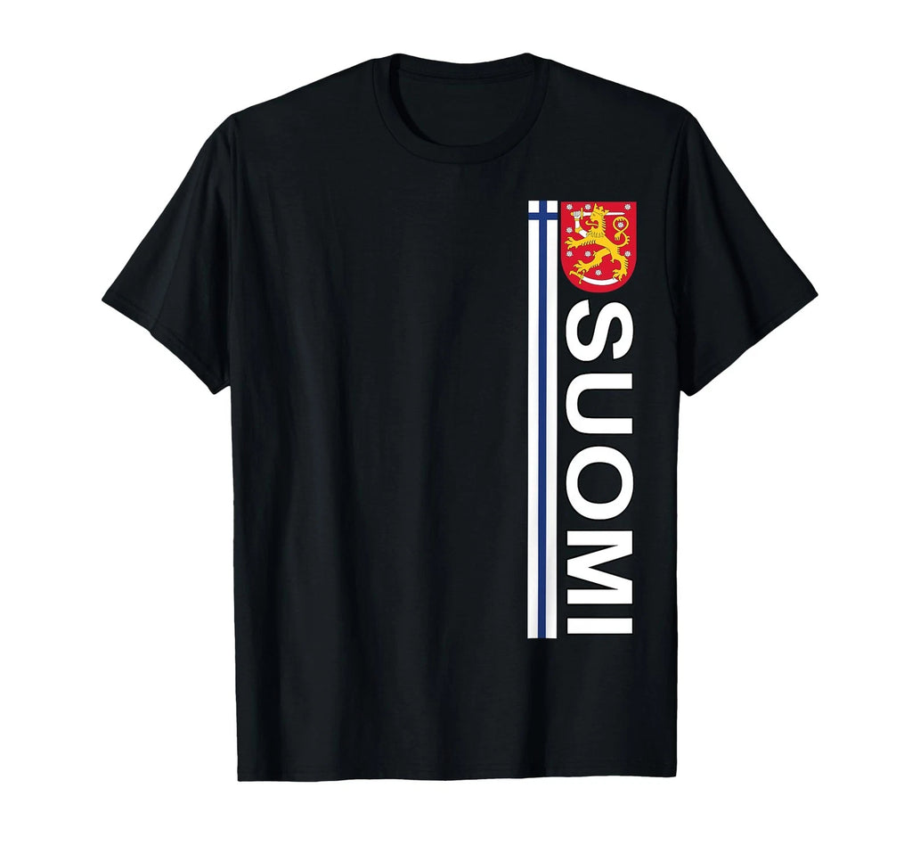 Suomi Soccer and Sport Print - Finnish National Pride T-Shirt