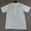 Vintage Adidas Shirt Mens Medium Short Sleeve Jersey Blue 3 Stripes Soccer Logo