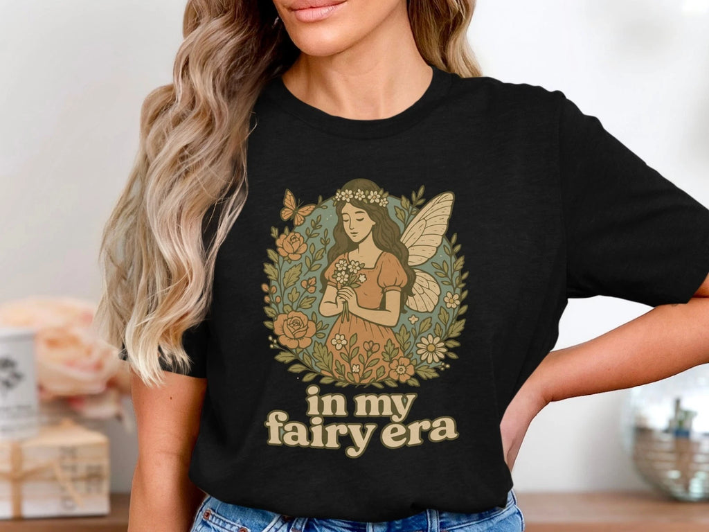 Fairy Era Aesthetic T-Shirt, Y2K Grunge Fantasy Graphic Tee for Women & Teens