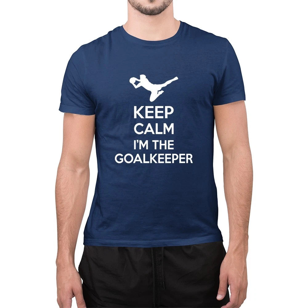 Funny Keep Clam I’m The Goalkeeper Football Soccer Funny T Shirt Top