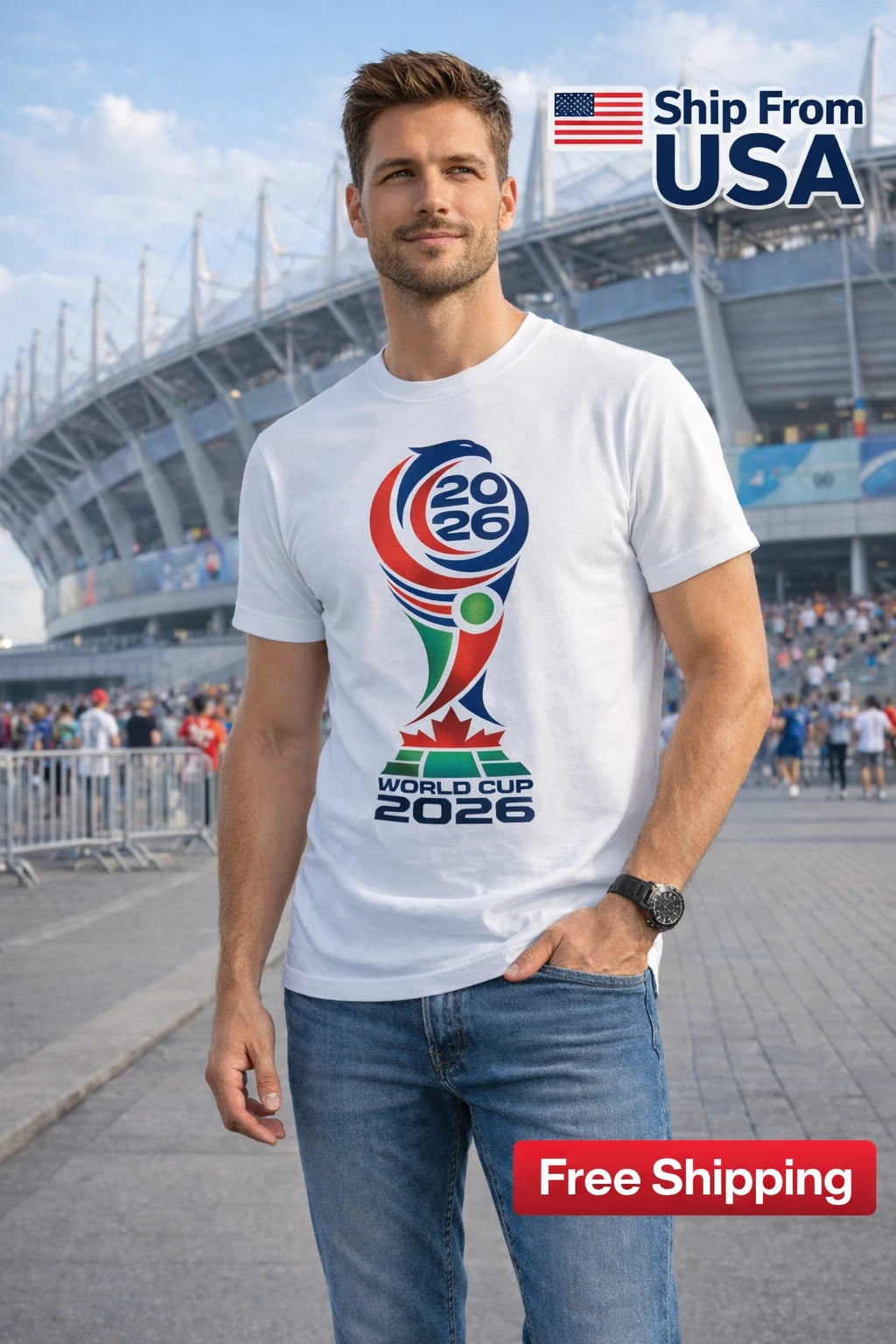 Football World Cup 26 Graphic T-Shirt Soccer Fan Cotton Unisex Casual Streetwear