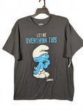 New The Smurfs XL Tee Black Let Me Overthink This Funny Lazy Cartoon Sarcastic